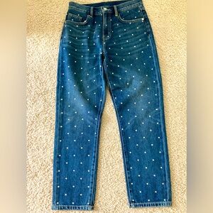 Adorable CURRENT/ELLIOTT Studded Heavy Ankle Jeans Size 28